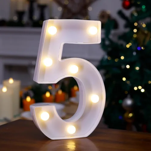 Miniatura 30 de Letrero LED de Marquesina con Letras Iluminadas, Letrero del Alfabeto Iluminado, Luces LED de Letras con Batería para Luz Nocturna, Boda