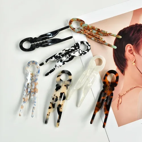Miniatura 6 de 4 horquillas francesas de prestigio para mujer, accesorios para el cabello con diseño dentado antideslizante, ángulo curvado para un mejor ajuste