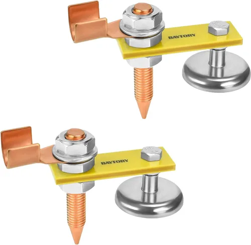 Miniatura 10 de BAYTORY - Herramientas de abrazadera de sujeción magnética de soldadura mejoradas, 2 piezas de cabeza de imán de soldadura gemela, magnetismo fuerte