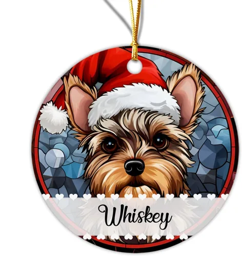Miniatura 9 de Chow Chow - Adorno decorativo para árbol de Navidad 2026, adorno personalizado para sombrero de Navidad, regalo de adornos de Navidad para perros