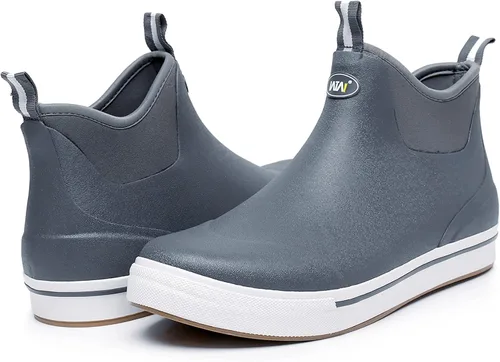 Miniatura 9 de WTW Botas de lluvia unisex para hombres y mujeres, botas de goma impermeables para pesca, botas de neopreno, zapatos de jardín al tobillo