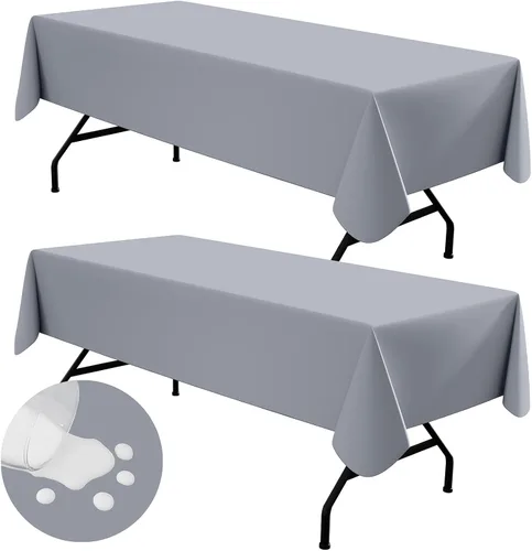 Miniatura 15 de homing - Mantel cuadrado de vinilo, mantel de plástico impermeable y a prueba de derrames con respaldo de franela, cubierta de mesa fácil de limpiar