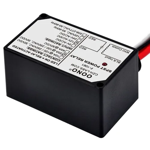 Miniatura 4 de Módulo de relé de potencia AC/DC 12V SPST 20Amp 250Vac/30Vdc, carcasa de plástico y precableado