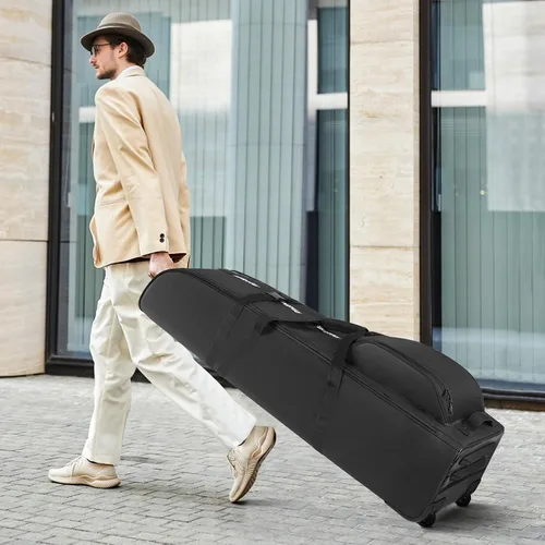 Miniatura 8 de findway Bolsa de viaje de golf para aerolíneas 900D resistente Oxford Golf Funda de viaje con ruedas, funda de viaje de golf con forro protector