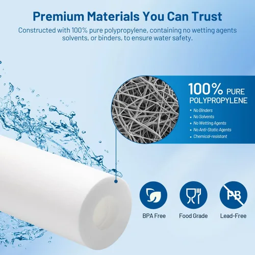 Miniatura 4 de Whole House - Cartucho de filtro de agua de polipropileno hilado de 10 x 2.5 pulgadas para Culligan P5, WH-S200-C, HF-360A, P5A, P5-10, SDC-25-1005