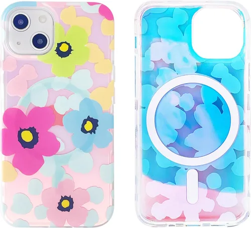 Miniatura 10 de Funda magnética para iPhone 13 y iPhone 14 de 6.1 pulgadas, compatible con carga MagSafe de poliuretano termoplástico suave, delgada, a prueba