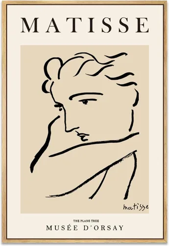 Miniatura 10 de Zzuyi Henri Matisse - Arte de pared, decoración de arte abstracto, decoración de habitación pastel danés, arte de pared bohemio, 12 x 16 pulgadas