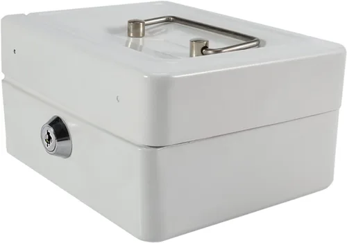 Miniatura 8 de Omabeta Mini caja para el hogar, 1 unidad, portátil, de acero, con cerradura para dinero en efectivo, tipo cerradura de llave, caja de seguridad