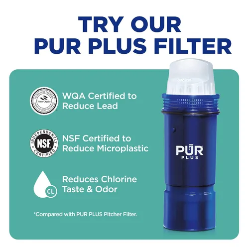 Miniatura 8 de PUR Dispensador de jarra con filtro de agua clásico, 30 tazas, transparente Blanco