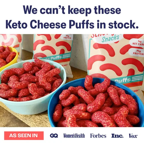 Miniatura 5 de Schoolyard Keto (Fiery Hot) Protein Puffs - Bajo en carbohidratos, bajo en azúcar, 14g de proteína, sin gluten, aperitivo alto en proteínas