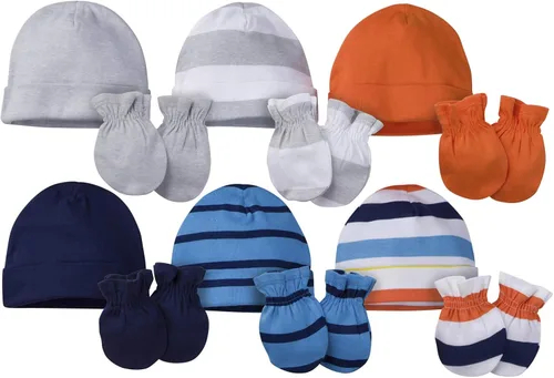 Miniatura 2 de Onesies Brand Juego de gorras y manoplas de 12 piezas para bebés