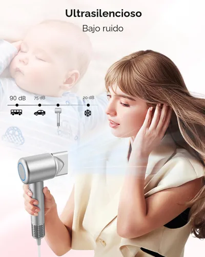 Miniatura 4 de Secador de Pelo, Secador de Pelo Iónico de Alta Velocidad y Bajo Ruido para Secado Rápido, Regalos de Cumpleaños y Navidad para Mujeres, Hombres