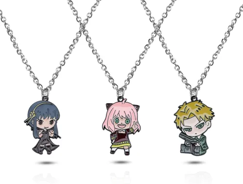 Collar familiar de anime Pendnt Anya Forger Anime Cosplay Collares regalo para fanáticos, regalos para niños, adolescentes, adultos, amantes del