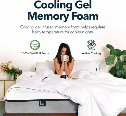 Miniatura 3 de El mejor colchón de espuma con efecto memoria por Lull – garantizado. Lull infusión de gel colchones de espuma viscoelástica, Memory Foam, Blanco