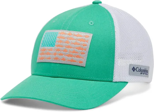 Miniatura 894 de Columbia - Gorra de malla con bandera con árboles unisex para adultos, corona alta