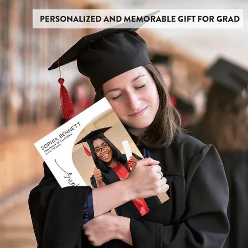 Miniatura 6 de Andaz Press Tarjeta fotográfica de graduación jumbo personalizada de 8.5 x 11 pulgadas con sobre, tarjeta de felicitación personalizada de clase