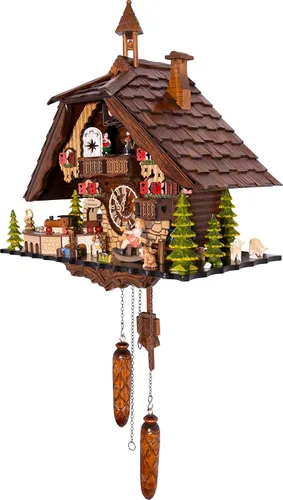 Miniatura 3 de Cuckoo Palace Reloj Cuco Deer Park Mill Station Chalet-Style 13.0 in Cuarzo Movimiento