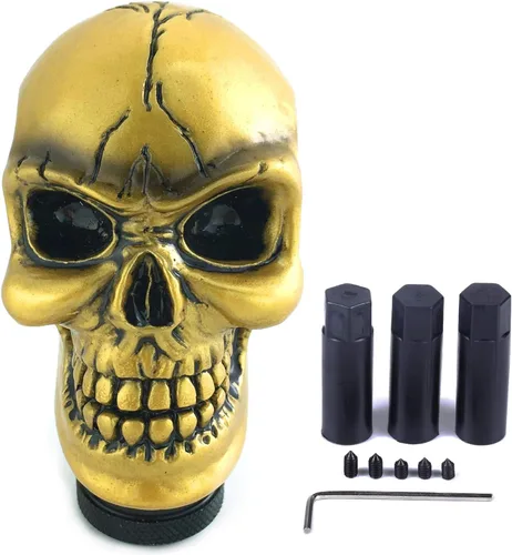 Miniatura 14 de Pomo de palanca de cambios de carreras de esqueleto para coche, palanca de cambios de calavera, se adapta a la mayoría de transmisiones automáticas
