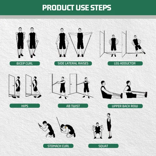 Miniatura 5 de VEICK Bandas de resistencia, bandas de ejercicio, bandas de entrenamiento, bandas de resistencia para entrenar con asas para hombres y mujeres