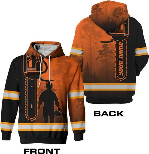Miniatura 5 de Sudadera con capucha de alta visibilidad para hombres - Colección de trabajos con nombre personalizado Clase 3 Ropa de trabajo reflectante