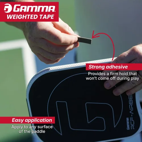 Miniatura 5 de Gamma Weighted Tape – Adjustable Paddle & Racquet Weight for Enhanced Control, Power & Speed – Customizable Tape for Pickleball, Tennis, Padel Parent