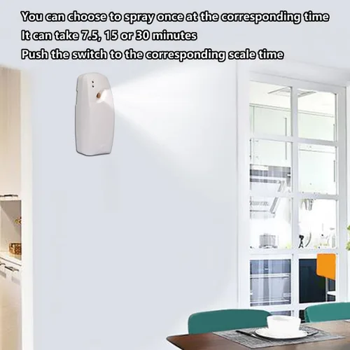 Miniatura 2 de 1 paquete de dispensador automático de ambientador, contenedor de ambientador de aire, adecuado para latas de 5.51 x 2.56 pulgadas, capacidad