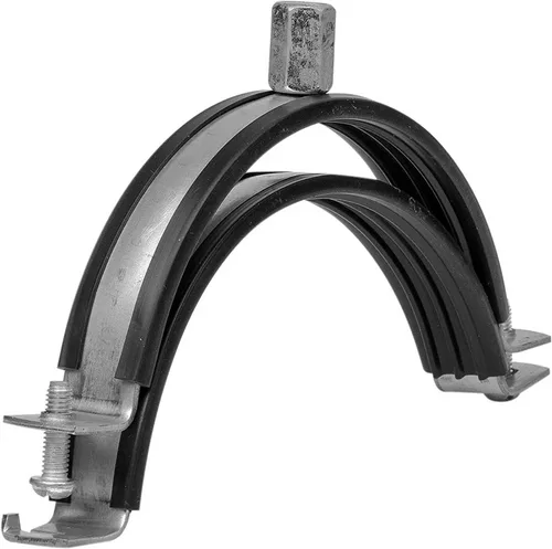 Colgador de tubo galvanizado de 3 pulgadas con goma - Abrazadera de montaje de conducto - Soportes de tubo de PVC - Abrazaderas de tubo de metal -