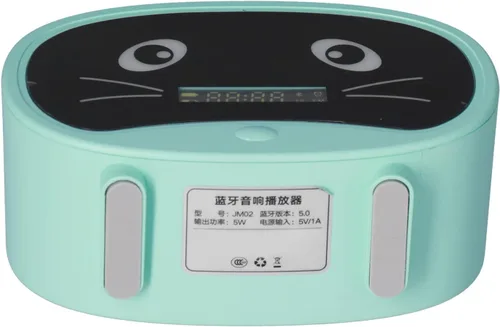 Miniatura 9 de Altavoz Bluetooth, radio despertador pequeña para dormitorios, alarma doble, pantalla LED, bonito diseño de oreja de gato compatible con memoria