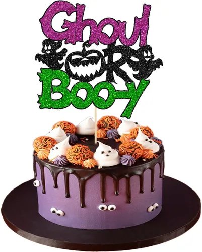 Miniatura 9 de Gyufise 24 adornos para cupcakes de Halloween con calabaza, fantasma, purpurina negra, decoraciones para cupcakes para niños, decoración de fiesta