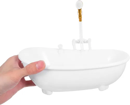 Miniatura 7 de Toyvian Bañera eléctrica de pulverización de agua Piscina con pulverizador sin batería para muñeca (blanco)