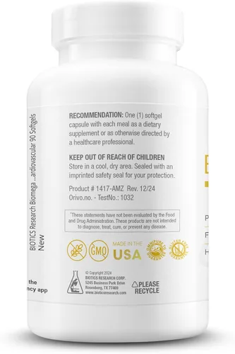 Miniatura 8 de Biotics Research Mg-Zyme Complejo de Magnesio Triple para el sueño, la relajación y la salud ósea + Aceite de pescado Biomega-1000 Omega-3
