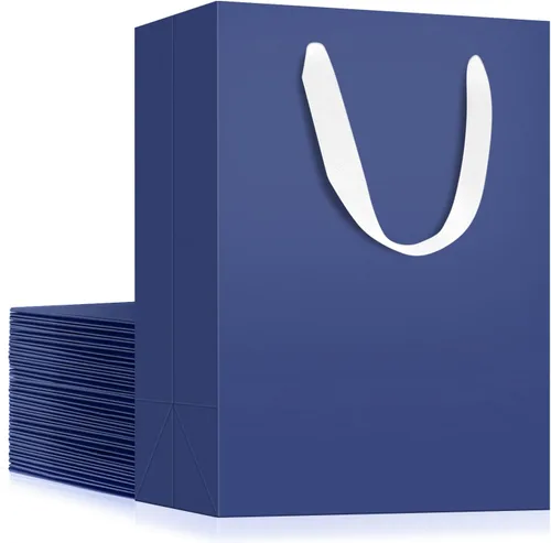 Miniatura 19 de EUSOAR Bolsas de compras de papel con asas, paquete de 25 bolsas pequeñas de papel kraft de 5.9 x 2.3 x 7.8 pulgadas, bolsa de mercancía