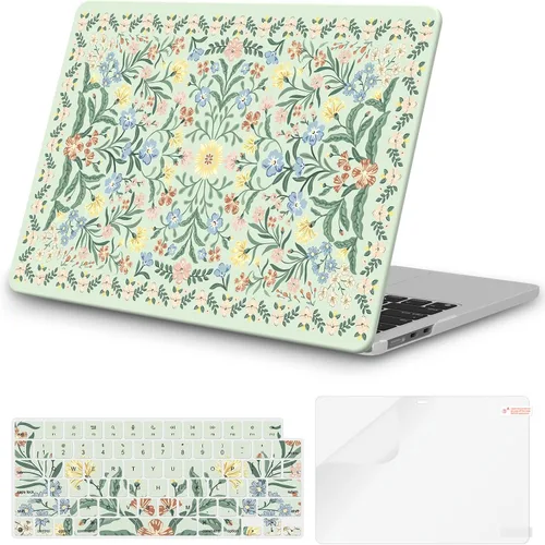 Miniatura 17 de iCasso para M4 MacBook Air de 13 pulgadas Funda 2025 2024-2022 M3 M2 Modelo A 3240 A3113 A2681, Funda de plástico de patrón protector resistente