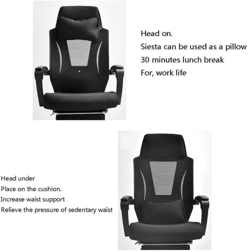 Miniatura 2 de Casa Silla de oficina reclinable Capacidad ergonómica de malla para computadora reclinable ejecutiva giratoria ejecutiva silla de escritorio