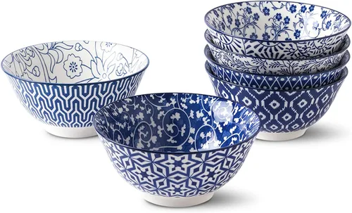 Miniatura 7 de Selamica Juego de 6 mini cuencos de cerámica, cuencos de inmersión de 4 onzas para acompañamientos de aperitivos, condimentos, juego de 6, azul Azul
