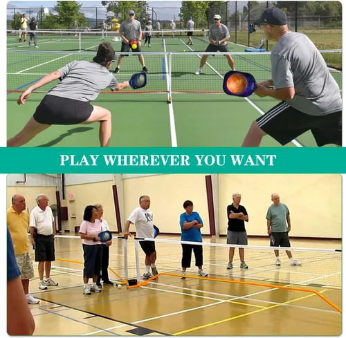 Miniatura 7 de Zdgao Portable Pickleball Net for Driveway, 22FT Regularion Size Pickle Ball Net with Pickleballs and Carry Bag, Easy Setup for Indoor Gym, Outdoor