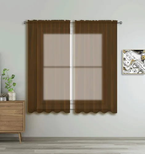 Miniatura 31 de WPM - Cortinas traslúcidas de gasa transparente con bolsillo para barra, 2 paneles de cortinas traslúcidas para dormitorio, cocina, sala de estar