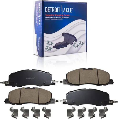Miniatura 30 de Detroit Axle - Pastillas de freno para Nissan Quest 2004-2017, X-Trail 2005-2006, pastillas de freno de cerámica delanteras y traseras con repuesto