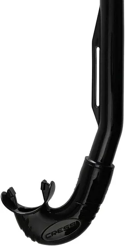 Miniatura 2 de Cressi Buceo Minimalista Fijo Keeper Snorkel - Fácil y Cómodo de Usar - Isla: Diseñado en Italia Negro / negro/ amarillo