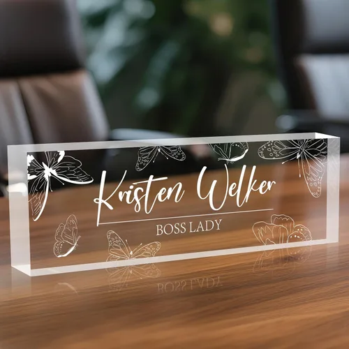 Miniatura 29 de Placa de nombre personalizada para escritorio Placa de nombre de escritorio personalizada Regalos personalizados de agradecimiento para jefe