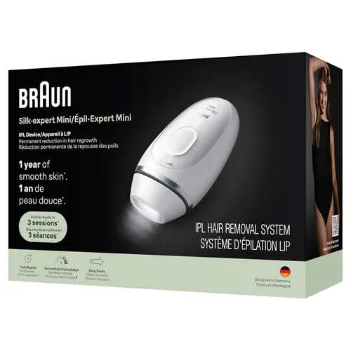 Miniatura 12 de Braun IPL Mini, Seda·Expert Mini, Depilación IPL para Mujeres y Hombres, Reducción permanente del vello láser en casa, IPL1115