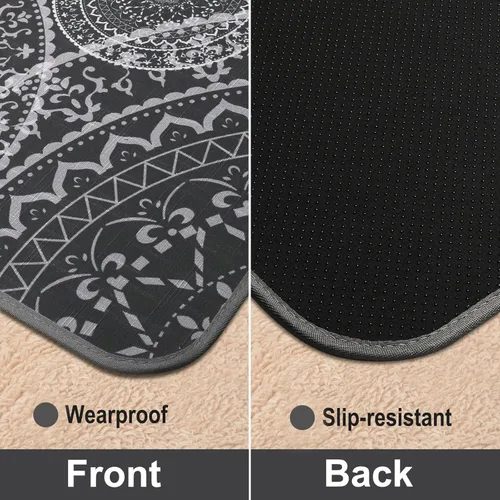 Miniatura 5 de AiBOB Tapete para silla para suelos alfombrados, material duro de alta calidad, tapete de oficina para escritorio de computadora en alfombra, fácil