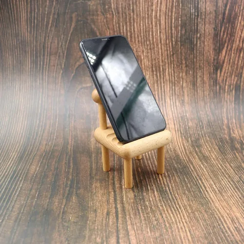 Miniatura 3 de Soporte de madera para teléfono celular, soporte desmontable para teléfono celular, soporte para teléfono inteligente adecuado para todos