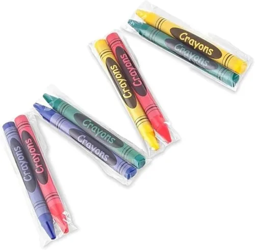CrayonKing 1,000 juegos de 2 paquetes en violonchelo (2,000 lápices de colores a granel) pre-envueltos para restaurantes, fiestas, aulas y eventos,