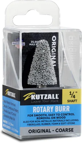 Miniatura 9 de Kutzall Rebabas rotativas de cono extremo, eje de 1⁄4 pulgadas, muy grueso - Accesorio para carpintería para Bosch, DeWalt, Milwaukee, Makita.