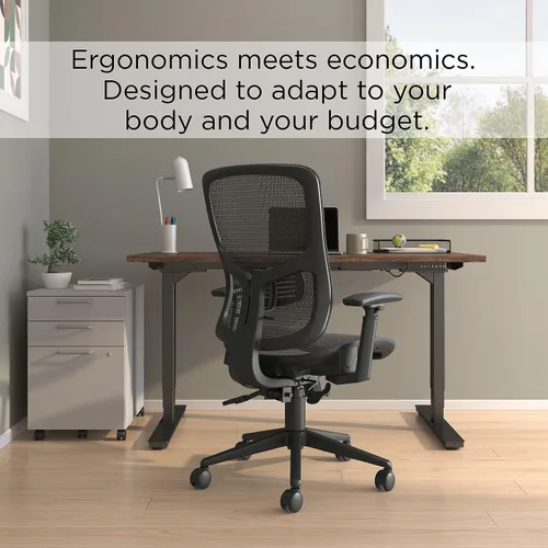 Miniatura 4 de STAPLES Kroy - Silla ergonómica de malla, ergonómica, soporte lumbar, altura ajustable, color negro