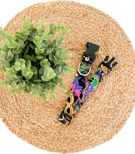 Miniatura 2 de Collar de perro Mardi Gras (X-Small (5/8" Amplia))