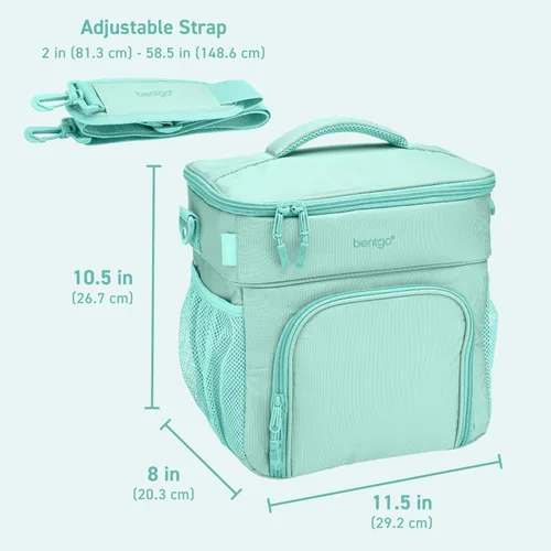 Miniatura 7 de Bentgo Prep Deluxe - Bolsa Aislada para Comidas Múltiples, Bolsa de Lonchera, Capacidad para 5 Comidas, Aislamiento Premium hasta 8 Horas, Duradera