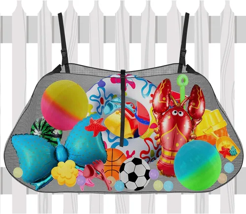 Shappy Bolsa de almacenamiento para flotador de piscina, grande, ajustable, para colgar en la piscina, accesorios de playa, organizador de malla