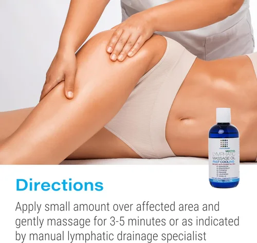 Miniatura 5 de Aceite de masaje de drenaje linfático con árnica y aceite de coco, mentol refrescante para alivio, recuperación poscirugía y lipedema, liposucción